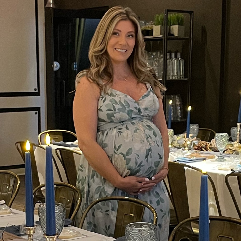 Floral Wrap Maxi Dress in Mint Green - Picture 4 of 5